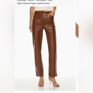 WILFRED The Melina High Waisted Vegan Leather Pants NWT 2